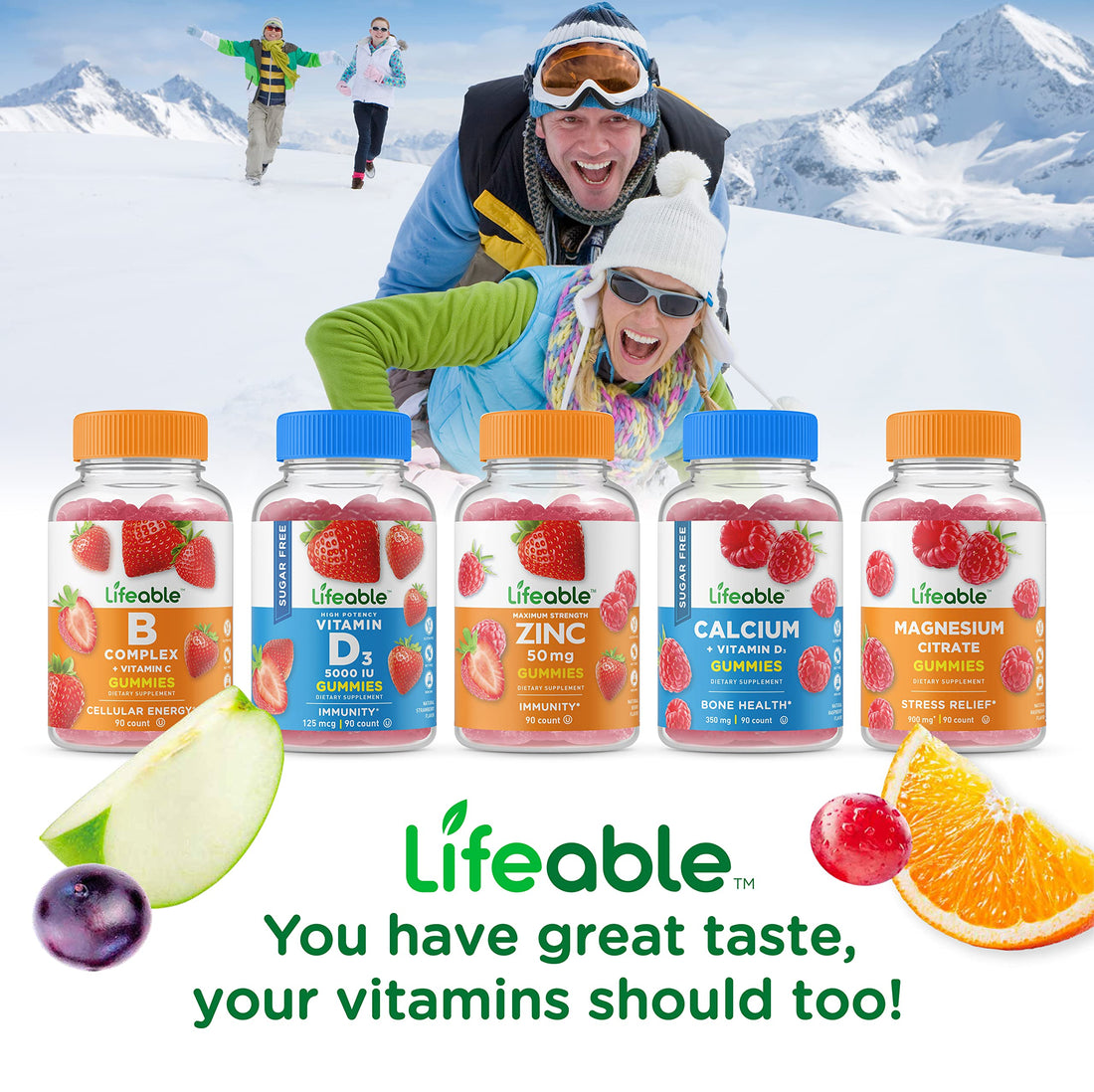 Lifeable Vitamin C 1050mg + Women's Prenatal Multivitamin, Gummies Bundle - Great Tasting, Vitamin