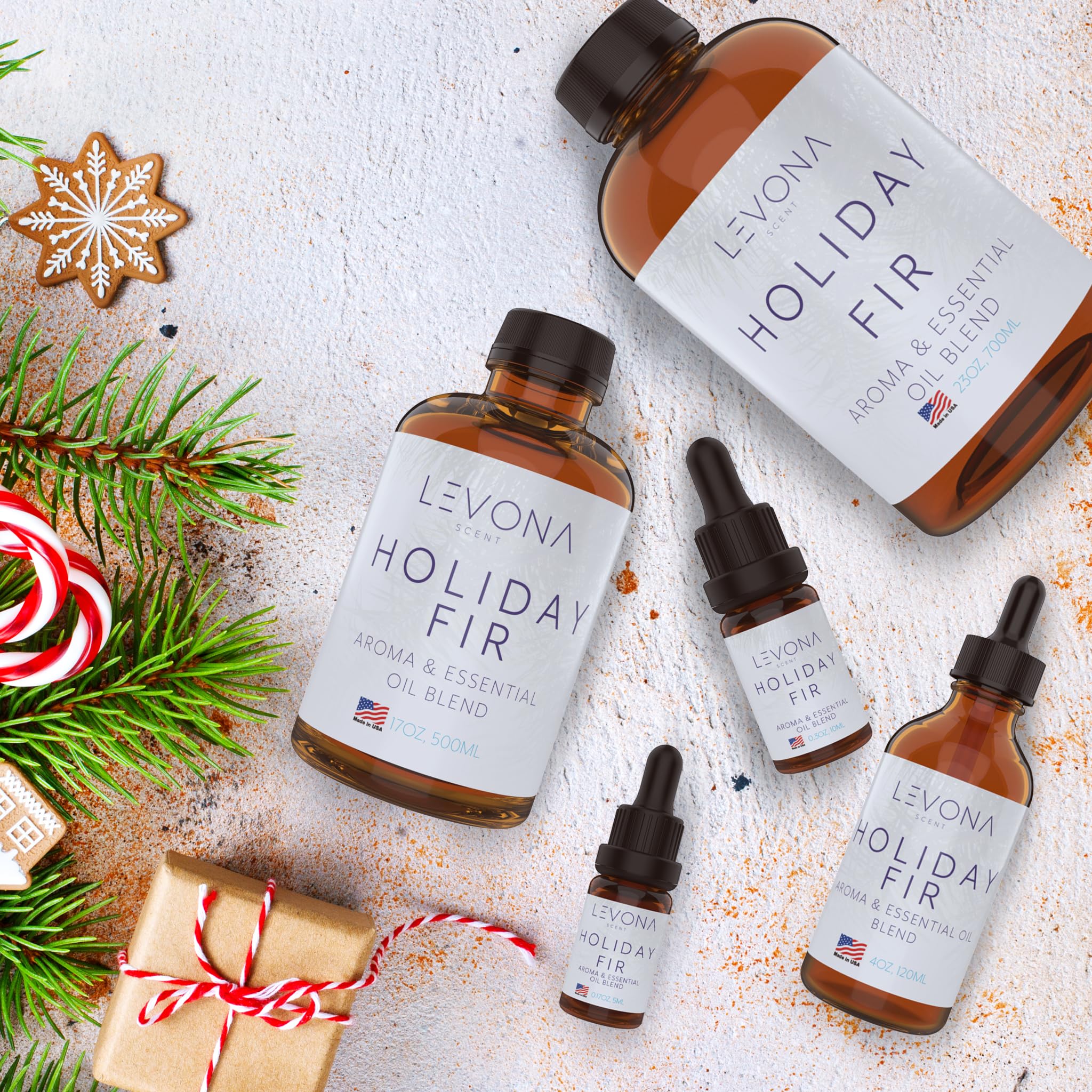 Levona Scent Christmas Essential Oils for Diffuser: Holiday Fir Essential Oil for Diffusers for Home