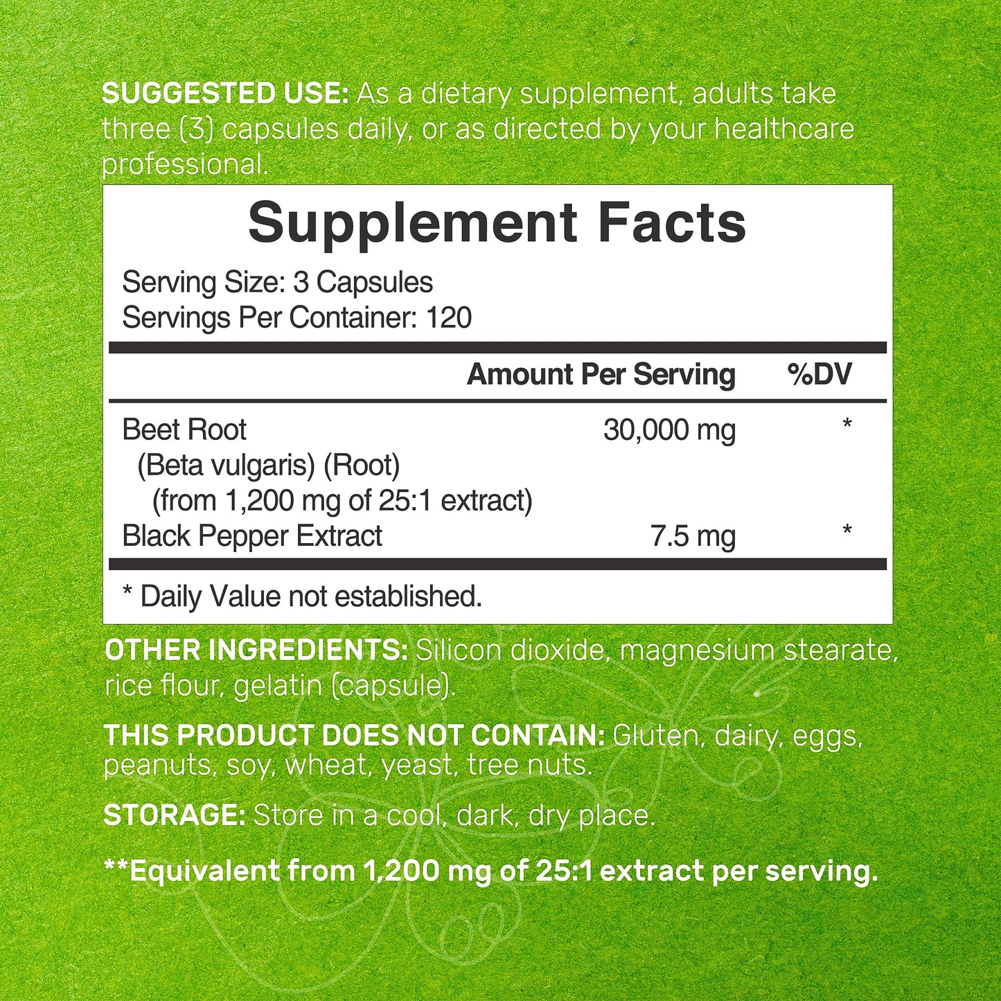 Beet Root Capsules 30000mg Per Serving, 360 Count, with Black Pepper Extract – Enhanced DEAL SUPPLEMENT
