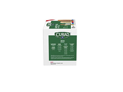 Curad Assorted Bandages Variety Pack 300 Pieces, Including Antibacterial
