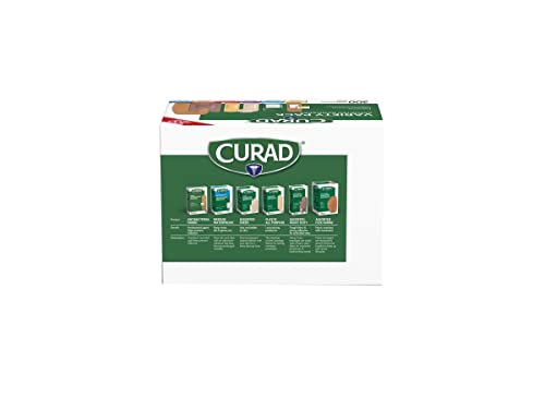 Curad Assorted Bandages Variety Pack 300 Pieces, Including Antibacterial