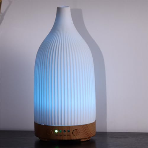 Coolego Ceramic Diffuser, 100ml Essential Oil Diffuser Ultrasonic Cool Mist Aromatherapy Diffuser
