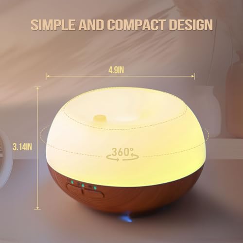 Aromatherapy Essential Oil Diffuser: Cool Mist Aroma Diffuser for Home - Colorful Light Create Ambience Grevol