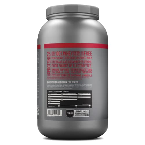 Isopure Protein Powder, Zero Carb Whey Isolate with Vitamin C & Zinc for Immune Support Isopure