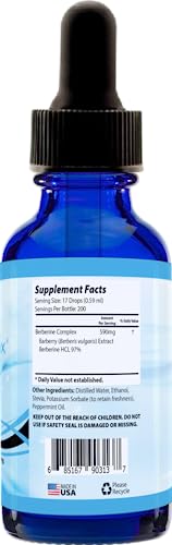 Absonutrix Berberine Supplement 600 mg, 4 Fl Oz Large Bottle, Healthy Weight Loss Support Absonutrix