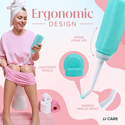 JJ CARE Peri Bottles - Pack of 2 Peri Bottles for Postpartum Care Kit, 500 ml Peri Bottles JJ CARE