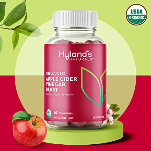 Hyland's Naturals Organic Apple Cider Vinegar Blast Gummies, Digestive Health Suppor Hyland's