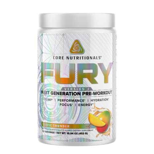 Core Nutritionals Fury V2: Pre-Workout Powder to Maximize Performance in The Gym W/Zum