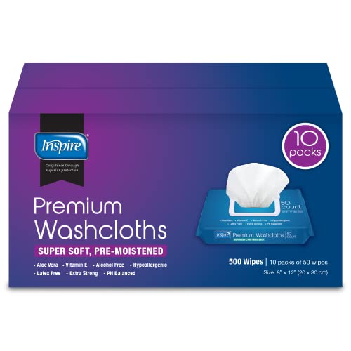 Inspire Adult Wet Wipes, Adult Wash Cloths, Adult Wipes for Incontinence Inspire