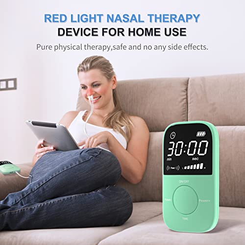 LASEPREHT Red Light Nasal Therapy Device, 650nm Red Light Device for Nose Sore Throat LASEPREHT