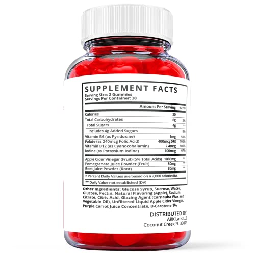 Ark Labs (3 Pack) Refit Keto Gummies - Official Formula Vegan - Refit Keto ACV Gummies Ark Labs