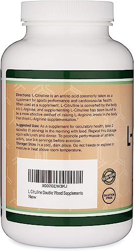 L Citrulline Capsules 1,200mg Per Serving, 210 Count (L-Citrulline Increases Levels Double Wood Supplements
