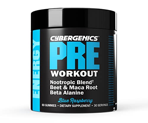 Cybergenics Pre Workout Gummies, Supports Energy Levels, Boosts Performance