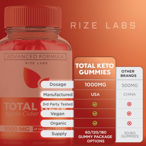 (3 Pack) Total Keto Gummies, Total Keto for Advanced Weight Loss, Total Keto Supplement rize labs
