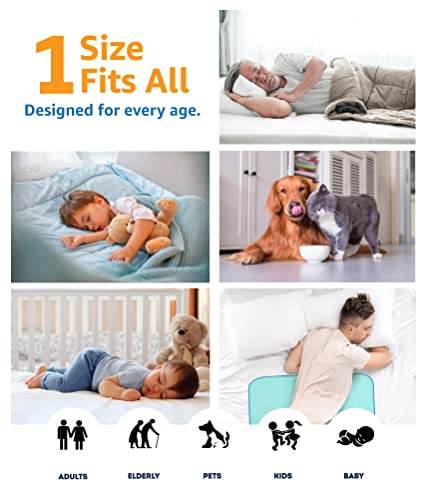 IMPROVIA® Washable Underpads, 34" x 36" (Pack of 4) - Heavy Absorben IMPROVIA