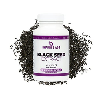 INFINITE AGE Dry Organic Black Seed Oil Extract Capsules - Nigella Sativa Seed Extract 