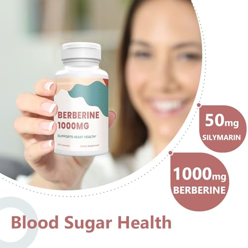 KoNefancy Berberine HCL Supplement 1000mg, High Absorption Berberine Plus Vegan Cap KoNefancy