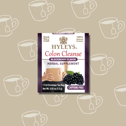 Hyleys Colon Cleanse Tea Blackberry Flavor - 50 Tea Bags (1 Pack) HYLEYS