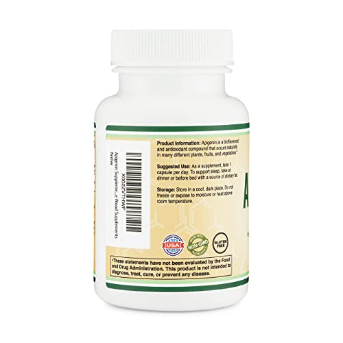 Apigenin Supplement - 50mg per Capsule, 120 Count (Powerful Bioflavonoid Found Double Wood Supplements