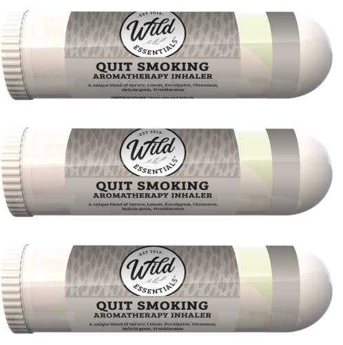 Wild Essentials 3 Pack of Quit Smoking Aromatherapy Nasal Inhalers Made mEssentials