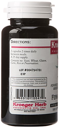 Kroeger Herb Female Balance Capsules, 100 Count Kroeger Herb Products