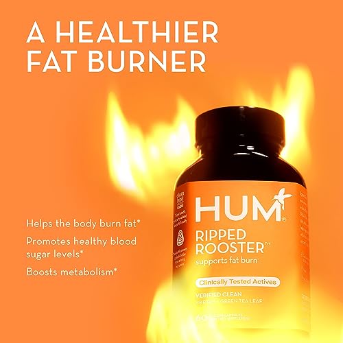 HUM Ripped Rooster - Natural Green Tea Supplement to Boost Metabolism, Control Cravings HUM