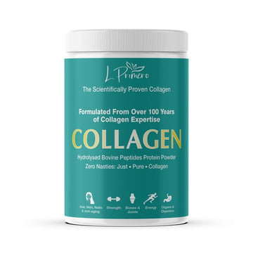 L Primero Collagen Peptides Powder 400g, Hydrolysed Unflavoured, Grass-Fed Bovine Bioactive Protein, Highly absorbable 18 Amino Acids, Keto