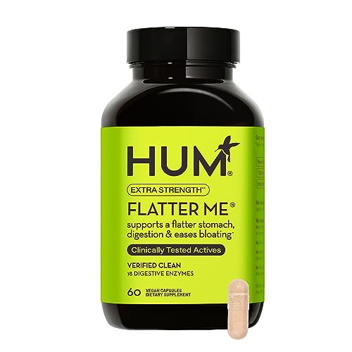 HUM Flatter Me Supplement for Daily Bloating - 18 Full Spectrum Digestive HUM
