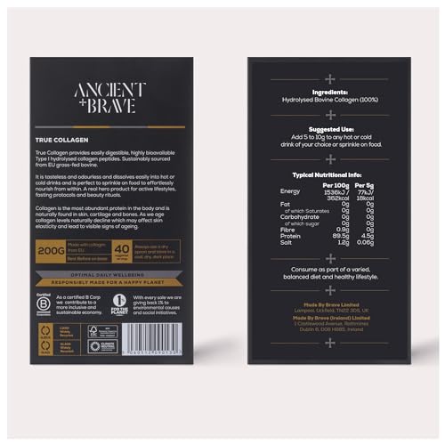 Ancient + Brave True Collagen 200g - Grass-Fed Bovine Collagen Powder Ancient + Brave