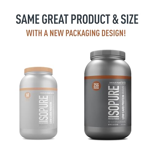 Isopure Protein Powder, Low Carb Whey Isolate with Vitamin C & Zinc for Immune Support, Isopure