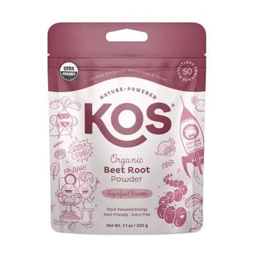 KOS Organic Beet Root Powder, USDA Certified - Natural Nitric Oxide Booster, Superfood