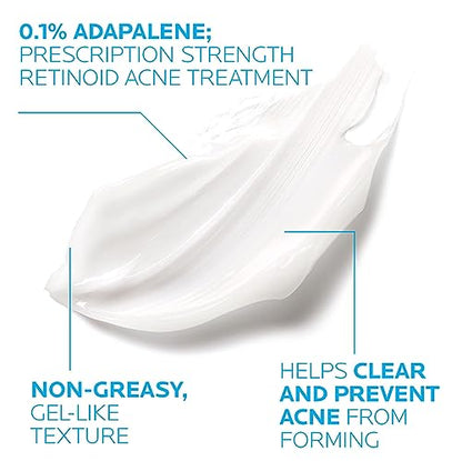 La Roche-Posay Effaclar Adapalene Gel 0.1% Acne Treatment, Prescription