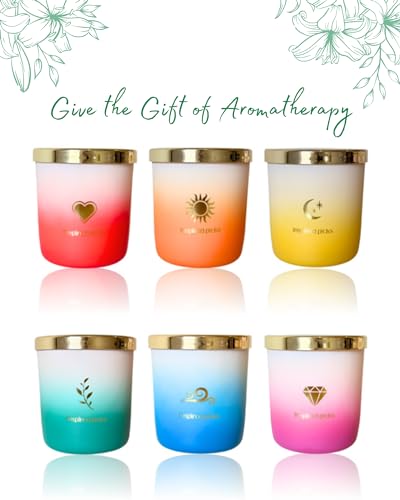 Inspired Picks Refreshing Green Candle – Wood Sage & Sea Salt w/Gold Stemmed Leaves Symbol Inspired Picks