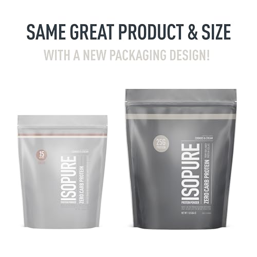 Isopure Protein Powder, Zero Carb Whey Isolate, Gluten Free, Lactose Free, 25g Protein Isopure