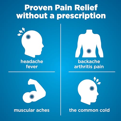 Amazon Basic Care Ibuprofen Tablets 200 mg, Pain Reliever/Fever Reducer, Body Aches Amazon Basic Care