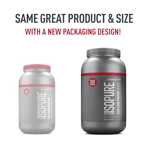 Isopure Protein Powder, Zero Carb Whey Isolate with Vitamin C & Zinc for Immune Support Isopure