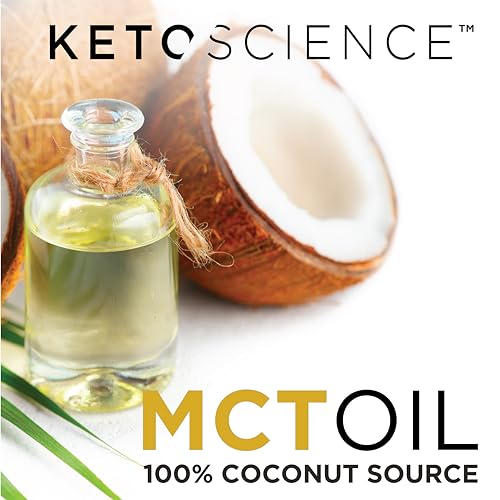 Keto Science Ketogenic MCT Oil Dietary Supplement, Made from 100% Coconuts, Sustained Keto Science