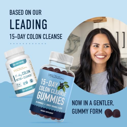 15 Day Colon Cleanse & Detox Gummies | Occasional Constipation & Bloating Relief SMNutrition