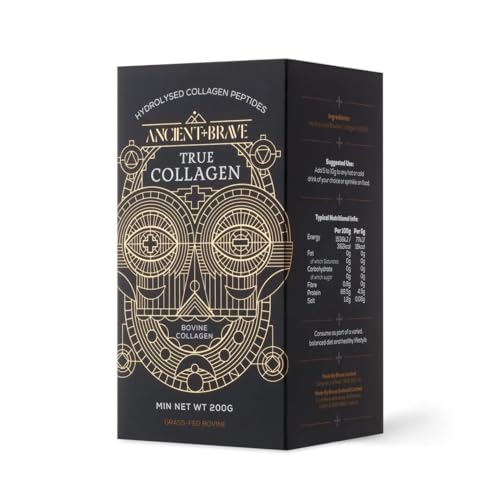 Ancient + Brave True Collagen 200g - Grass-Fed Bovine Collagen Powder - 100% Hydrolysed Collagen Peptides (Type 1) Ancient + Brave