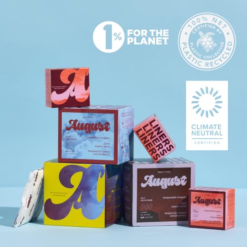 August Organic Cotton Tampons, Light tampons, BPA Free Long Applicators, Non-Toxic Organic tampons August