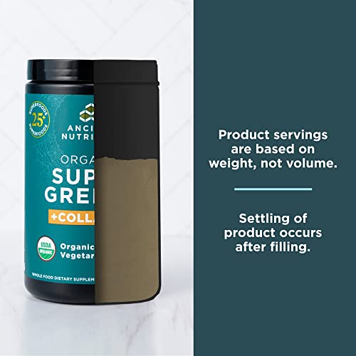 Ancient Nutrition Supergreens Powder, Organic Superfood Powder with Collagen Ancient Nutrition
