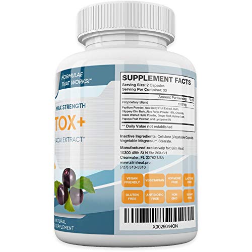 Advanced Keto Colon Cleanser & Detox for Weight Loss - Aids Healthy Colon Function Slim Heat