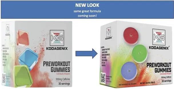 Kodagenix Pre Workout Gummies for Men and Women with Caffeine, L-Citrulline and Beta Kodagenix