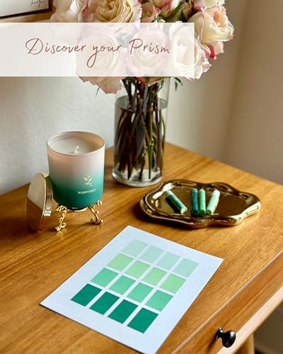 Inspired Picks Refreshing Green Candle – Wood Sage & Sea Salt w/Gold Stemmed Leaves Symbol 