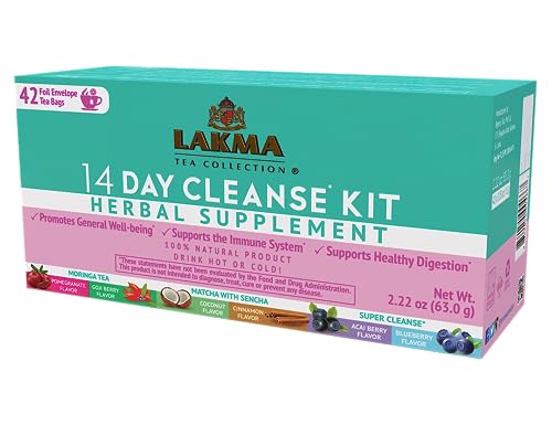 Lakma 14 Day Cleanse Kit Green Tea - 42 Tea Bags
