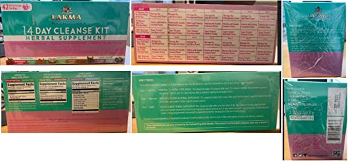Lakma 14 Day Cleanse Kit Green Tea - 42 Tea Bags HYLEYS