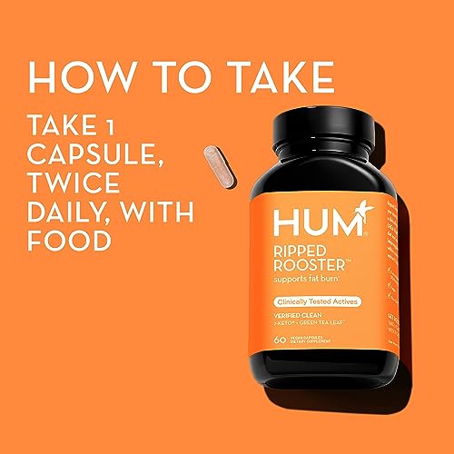HUM Ripped Rooster - Natural Green Tea Supplement to Boost Metabolism, Control Cravings HUM