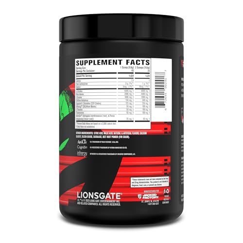 Jacked Factory X John Wick - Wick Mode Pre Workout Powder - Intense Energy, Battle-Rea Jacked Factory