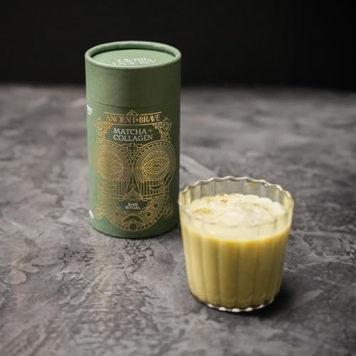 Ancient + Brave Matcha + Collagen 150g Tub - Lion's Mane Mushroom Powder Supplement Ancient + Brave