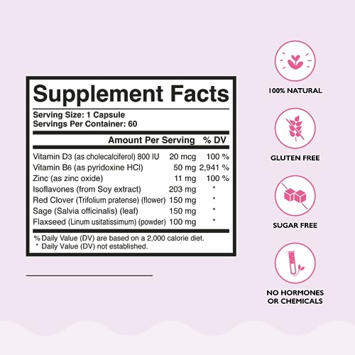 Laura Posada Chill Out - Natural Hot Flash & Night Sweats Relief Formula Menopause Supplements Support Laura Posada